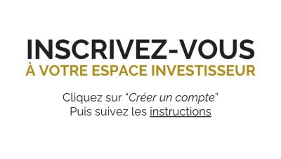 Ouverture des inscriptions aux espaces investisseurs